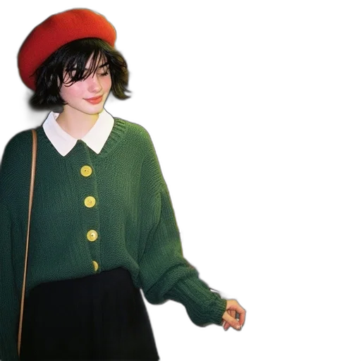 jacket, hat, dress, staff, photorealistic, oil painting, 3d render, concept art transparent PNG cut-out