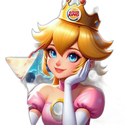 crown, staff, concept art, pixel art, fantasy art, 3d render, woman, blonde transparent PNG cut-out