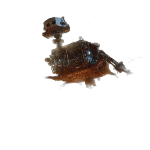 animal, robot, creature, jewelry, 3d render, photorealistic, concept art, underwater transparent PNG cut-out