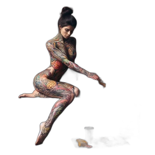 dress, concept art, 3d render, pixel art, photorealistic, fire, outer space, woman transparent PNG cut-out