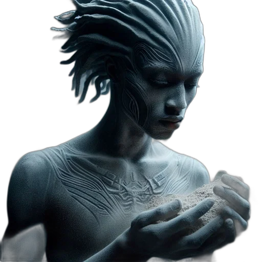 creature, mask, face, dragon, concept art, fantasy art, 3d render, photorealistic transparent PNG cut-out