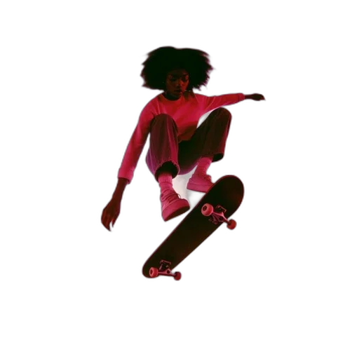 concept art, pixel art, comic book art, cartoon, red, individual, sporting, afro transparent PNG cut-out