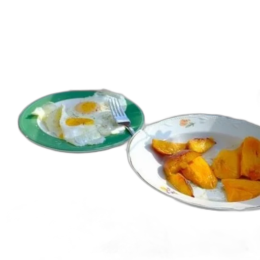 food, jewelry, 3d render, photorealistic, person, sits, table, plates transparent PNG cut-out