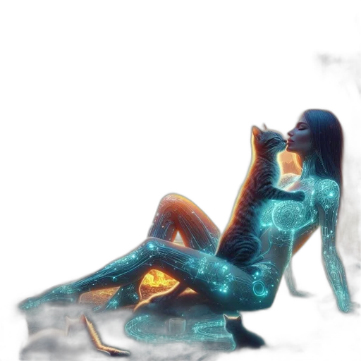 dress, shoes, jewelry, robot, concept art, 3d render, fantasy art, cyberpunk transparent PNG cut-out