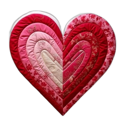 jewelry, photorealistic, 3d render, red, love, heart, quilter, has transparent PNG cut-out