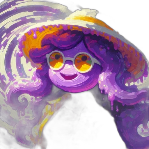 hat, mask, creature, hair, concept art, watercolor, pixel art, fantasy art transparent PNG cut-out