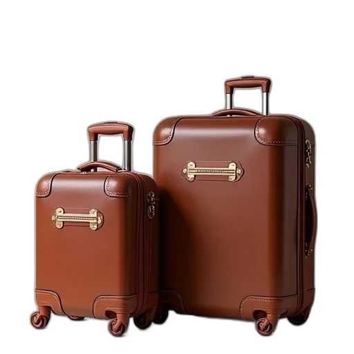 3d render, earth tones, luggage, manufacturers transparent PNG cut-out