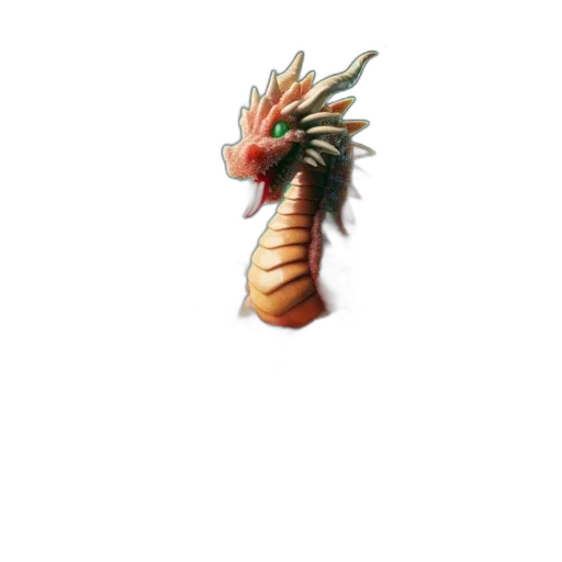 dragon, staff, creature, animal, pixel art, 3d render, concept art, fantasy art transparent PNG cut-out