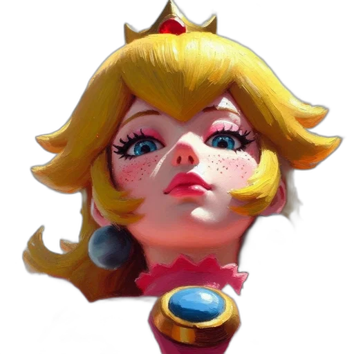crown, face, staff, jewelry, 3d render, concept art, photorealistic, vaporwave transparent PNG cut-out