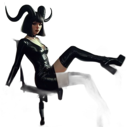 staff, furniture, concept art, 3d render, fantasy art, photorealistic, woman, latex transparent PNG cut-out