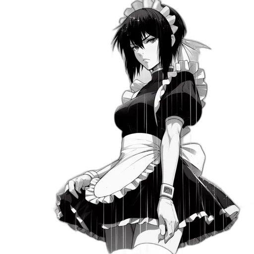 dress, staff, robot, flower, anime, concept art, cartoon, comic book art transparent PNG cut-out