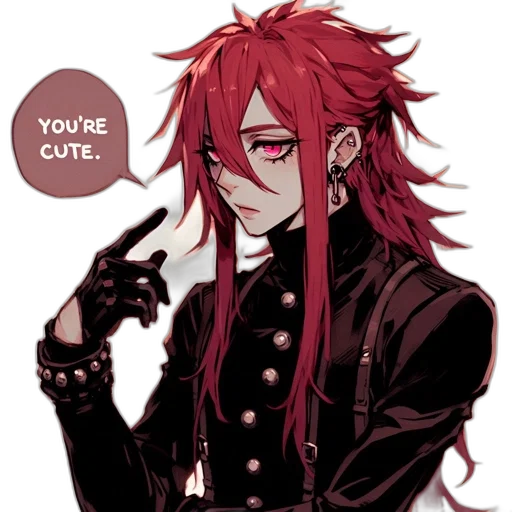 jacket, anime, pixel art, concept art, red, dark, monochrome, animated transparent PNG cut-out
