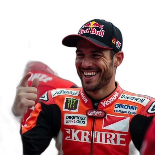 jorge, henri, celebrates, his, team, after, motogp, race transparent PNG cut-out