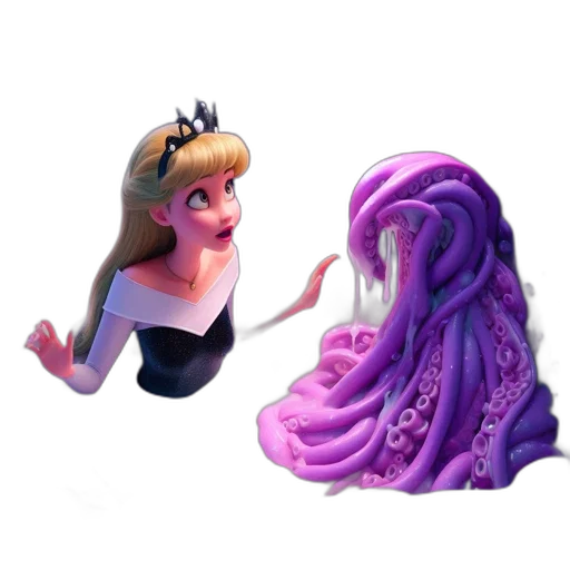 dress, creature, crown, hair, 3d render, concept art, fantasy art, cartoon transparent PNG cut-out