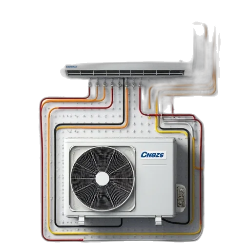 robot, air, conditioner, wiring transparent PNG cut-out