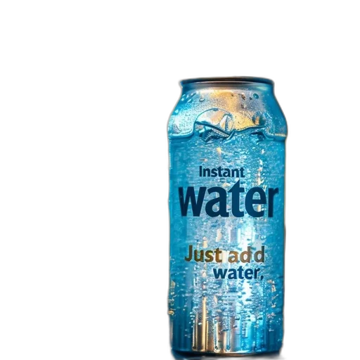 bottle, weapon, food, 3d render, can, instant, water, droplets transparent PNG cut-out