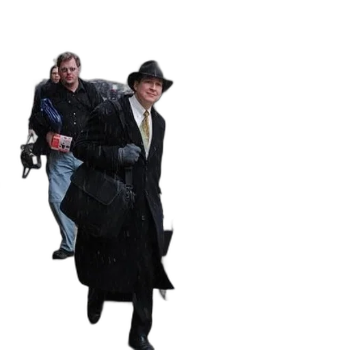jacket, umbrella, staff, hat transparent PNG cut-out