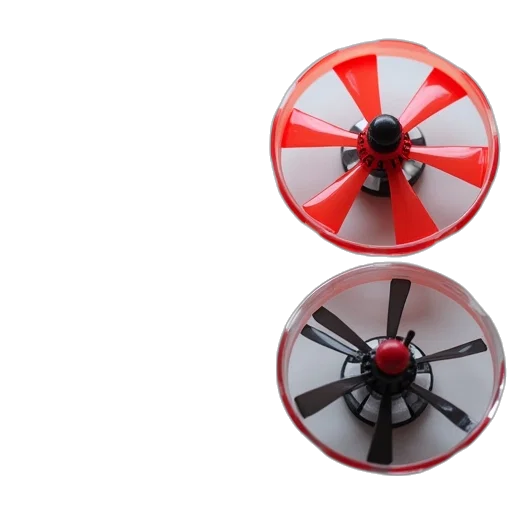 3d render, red, set, four, small, brushless, rcp, rotors transparent PNG cut-out
