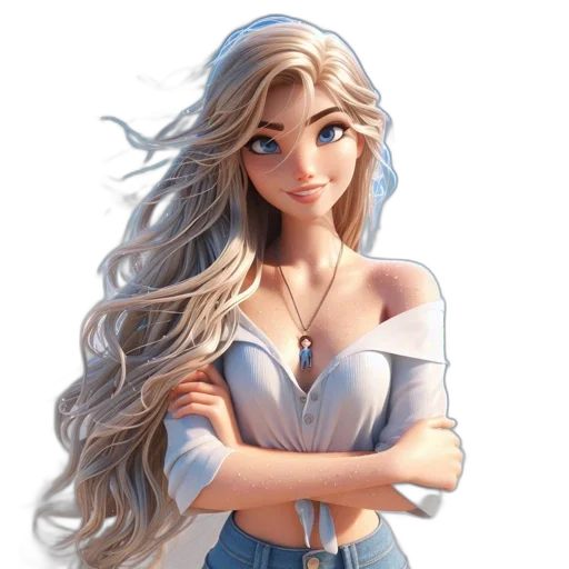 dress, face, jewelry, staff, fantasy art, concept art, photorealistic, cartoon transparent PNG cut-out