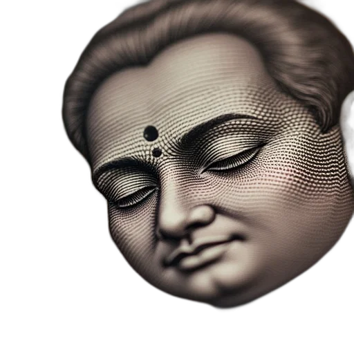 face, mask, pencil sketch, 3d render transparent PNG cut-out