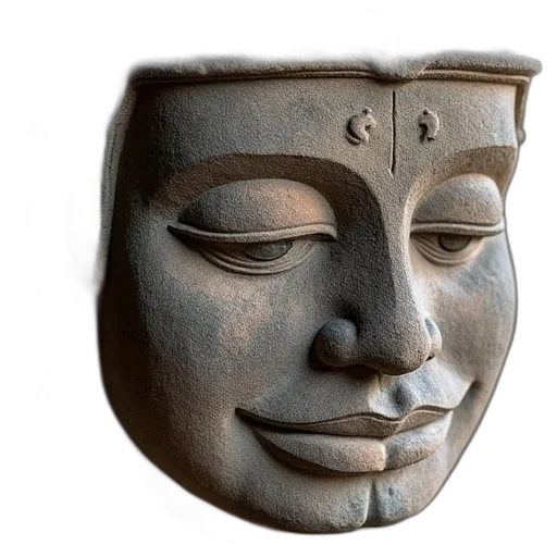 mask, face, crown, jewelry, photorealistic, 3d render, some, khmer transparent PNG cut-out