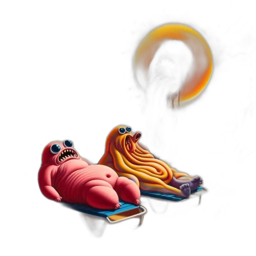 creature, food, hair, shoes, concept art, 3d render, photorealistic, watercolor transparent PNG cut-out