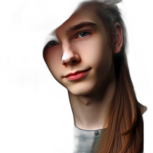 hair, face, hat, creature, photorealistic, fantasy art, 3d render, concept art transparent PNG cut-out