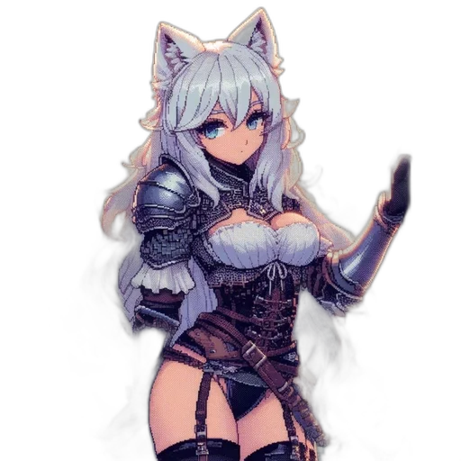 staff, dress, robot, weapon, fantasy art, anime, pixel art, concept art transparent PNG cut-out