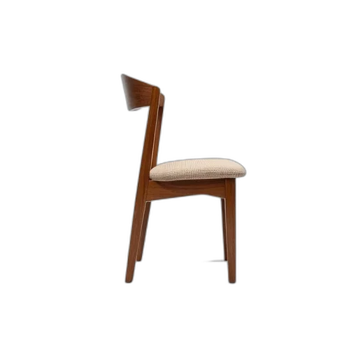 furniture, staff, 3d render, photorealistic, wooden, chair, curved, backrest transparent PNG cut-out
