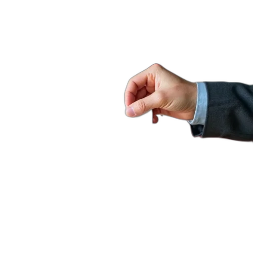 staff, man, hand, putting transparent PNG cut-out