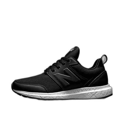 shoes, 3d render, photorealistic, black transparent PNG cut-out