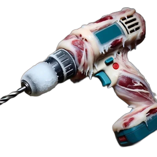 weapon, robot, staff, food, cyberpunk, 3d render, unusual, sight transparent PNG cut-out
