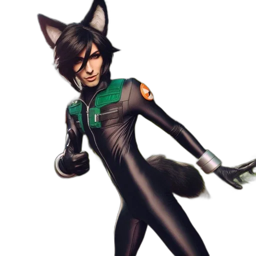 staff, animal, jacket, concept art, comic book art, 3d render, fantasy art, person transparent PNG cut-out