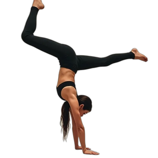 staff, woman, doing, handstand, words, vector transparent PNG cut-out