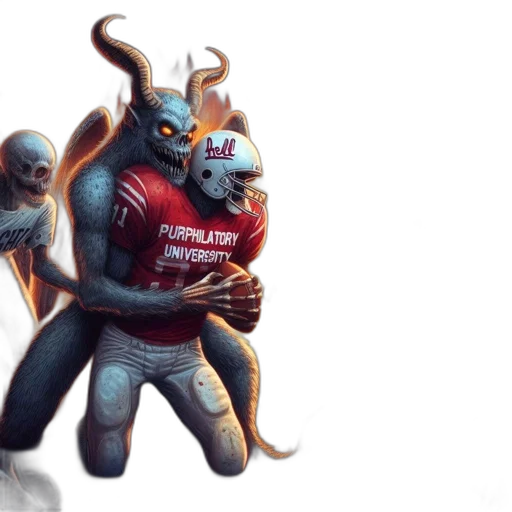 concept art, fantasy art, 3d render, surreal, football, field, during, unusual transparent PNG cut-out