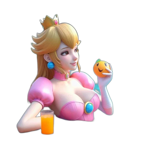crown, dress, weapon, 3d render, concept art, vaporwave, pixel art, pastel transparent PNG cut-out