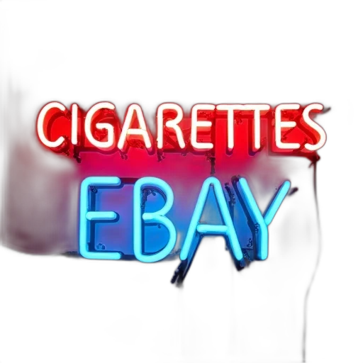 vaporwave, photorealistic, 3d render, cyberpunk, neon, sign, word, cigarettes transparent PNG cut-out
