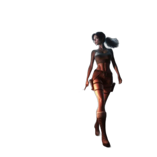 dress, staff, hair, creature, 3d render, concept art, fantasy art, pixel art transparent PNG cut-out