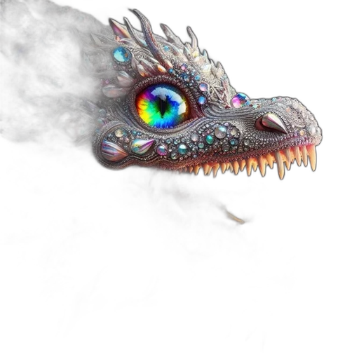 dragon, creature, mask, animal, fantasy art, concept art, photorealistic, 3d render transparent PNG cut-out