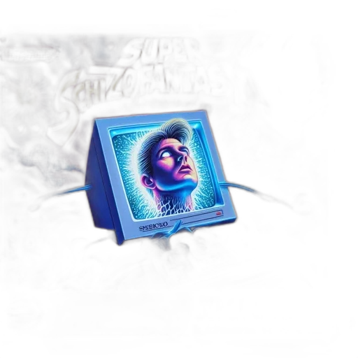 robot, face, weapon, mask, vaporwave, concept art, 3d render, pixel art transparent PNG cut-out