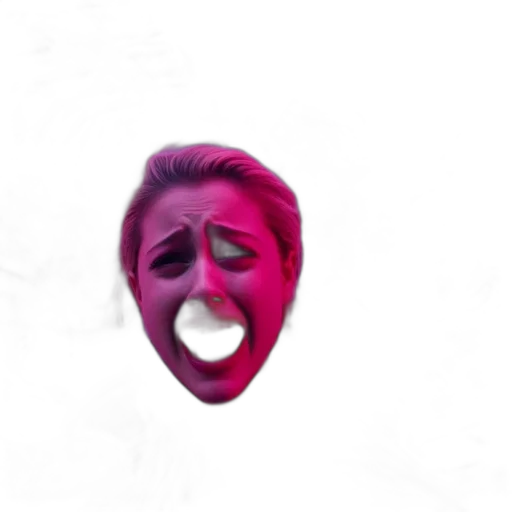mask, face, creature, staff, 3d render, photorealistic, concept art, vaporwave transparent PNG cut-out