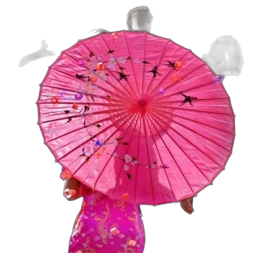 umbrella, hat, staff, dress, photorealistic, 3d render, concept art, vaporwave transparent PNG cut-out