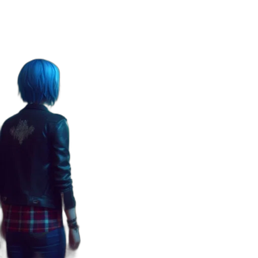 jacket, robot, weapon, sword, concept art, 3d render, anime, cyberpunk transparent PNG cut-out