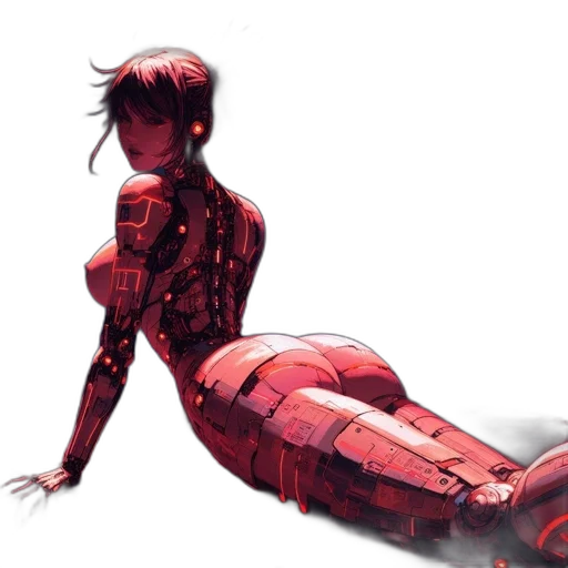 robot, dress, creature, weapon, cyberpunk, concept art, comic book art, pixel art transparent PNG cut-out