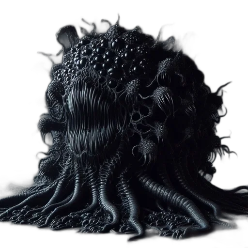 hair, mask, crown, creature, concept art, 3d render, photorealistic, fantasy art transparent PNG cut-out