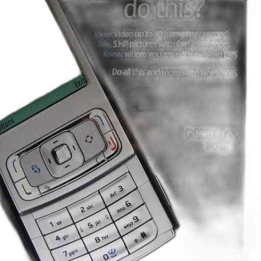 3d render, photorealistic, advertisement, nokia, n95, phone transparent PNG cut-out
