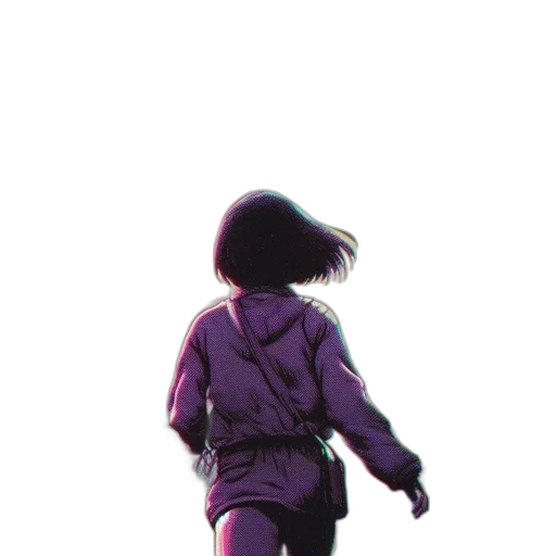 jacket, dress, creature, robot, concept art, anime, pixel art, watercolor transparent PNG cut-out
