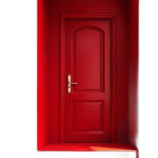 furniture, 3d render, photorealistic, red transparent PNG cut-out