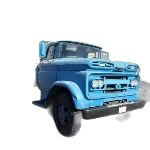car, 3d render, photorealistic, concept art, vintage, blue, truck, white transparent PNG cut-out