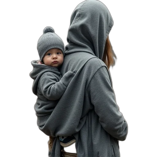 jacket, hat, woman, grey transparent PNG cut-out